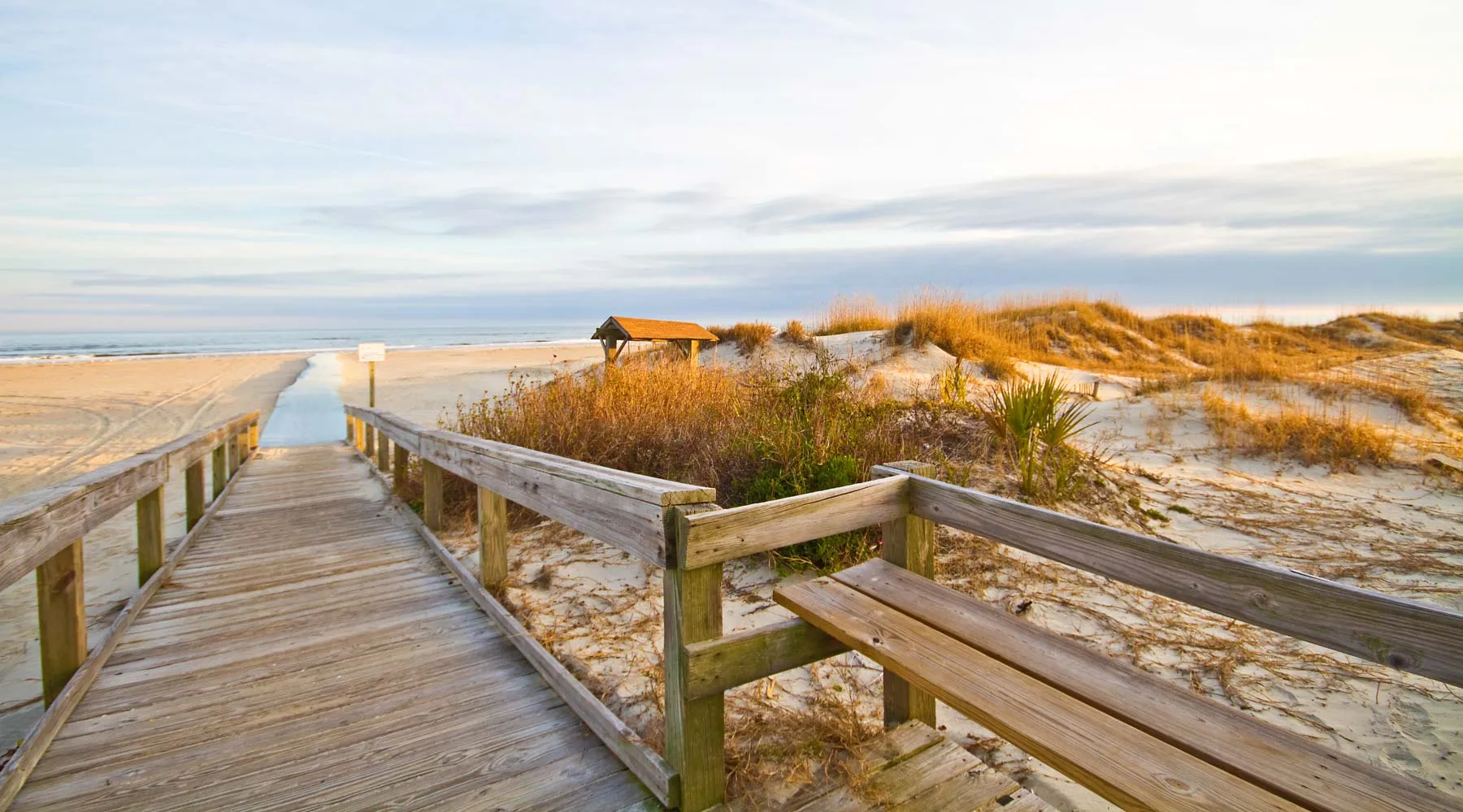 A photo of the beach of Tybee Island GA