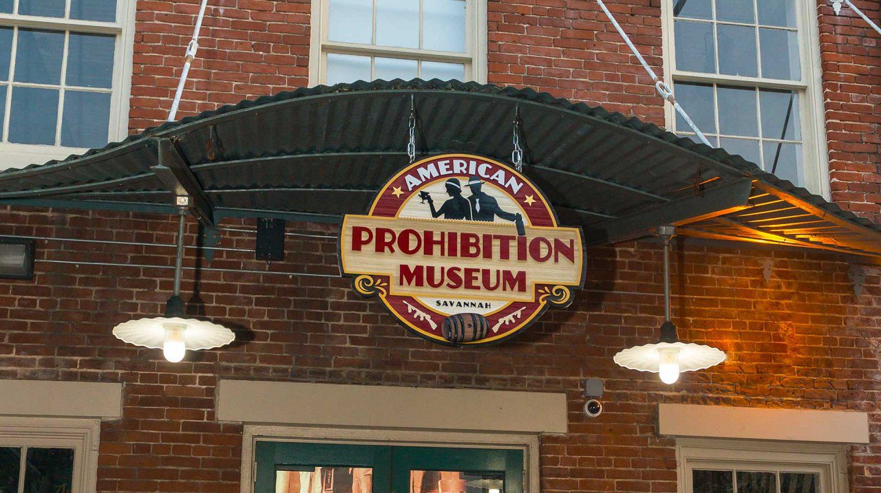 A photo of the American Prohibition Museum in Savannah
